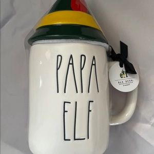 BRAND NEW Papa Elf mug with topper